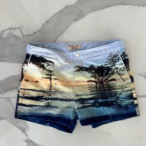 Original Penguin Tropical landscape swim trunks